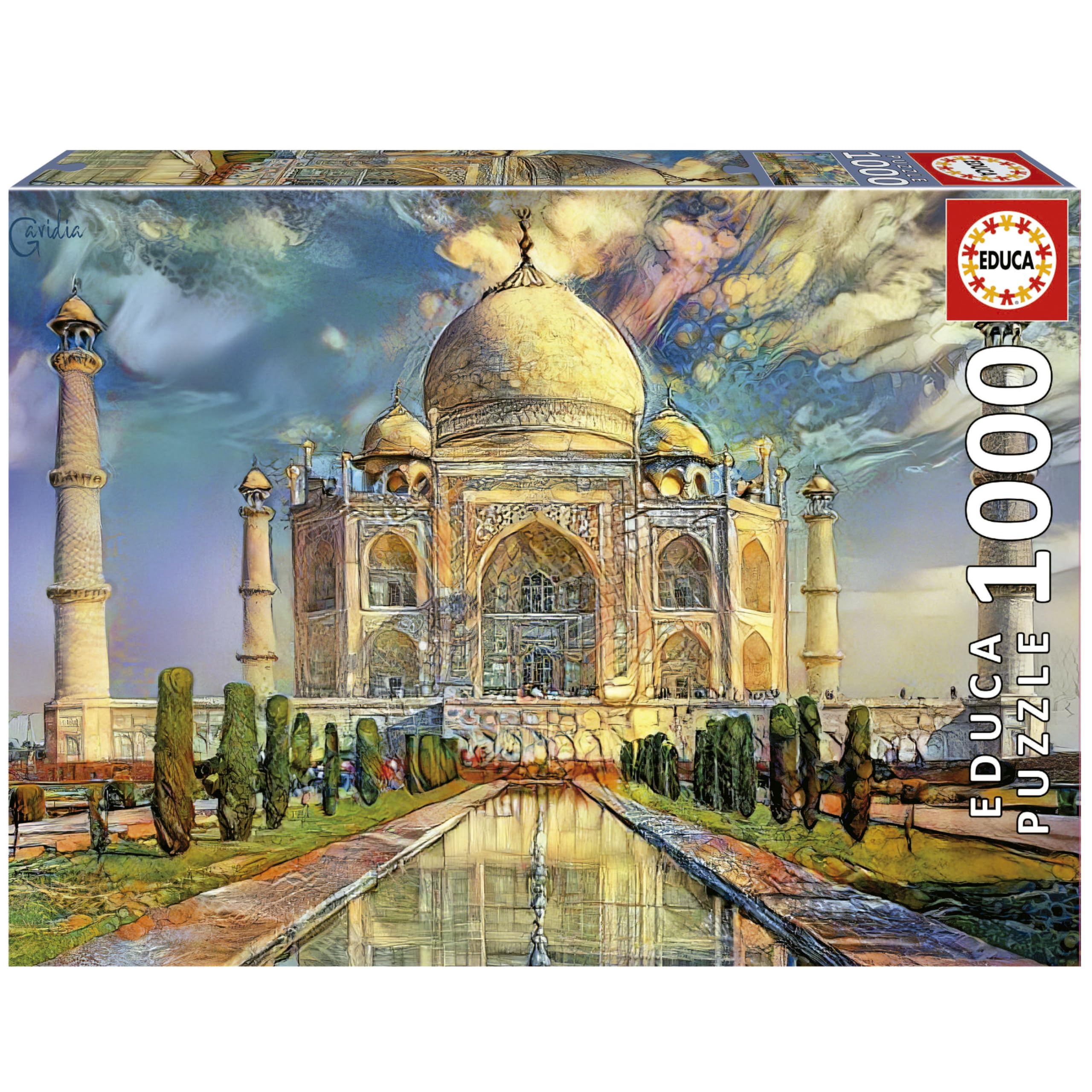 Amazon.com: Educa - 1000 Piece Puzzle for Adults | Taj Mahal. 14